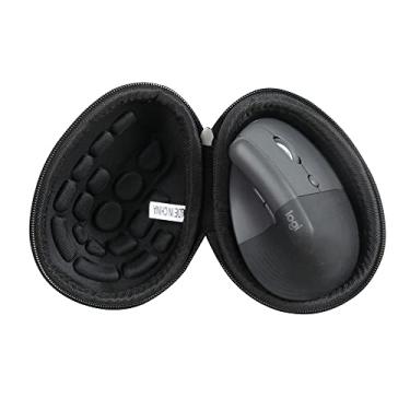 Imagem de Hermitshell Capa rígida de viagem para mouse ergonômico vertical Logitech Lift (preto, capa para mouse destro)