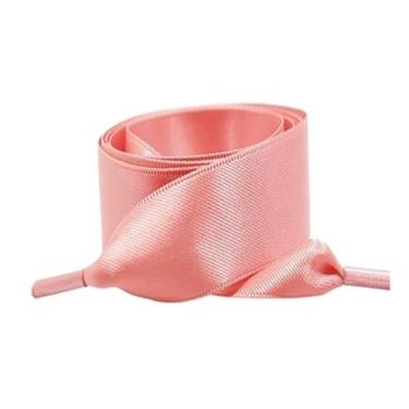 Imagem de Silk Flat Ribbons Sneakers Laces Wedding Unisex Suitable Satin Ided Polyester Smooth Women Candy Shoe ShoeLace (Color : Watermelon red, Size : 120cm)