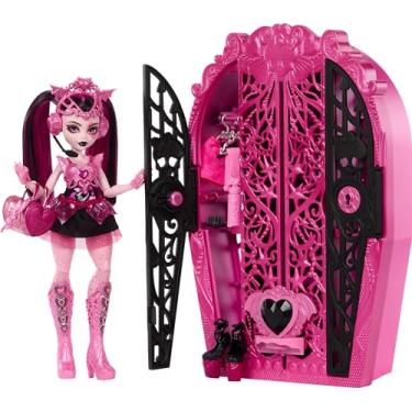 Imagem de Monster High, Armário e Boneca Draculaura Skulltimate Secrets Modas Secretas com Mais de 19 Surpresas, Para crianças a partir de 4 anos
