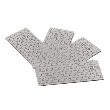 Imagem de Pedra de amolar diamante, 4 peças de pedra de afiar facas com grão 400/600/1000/1200