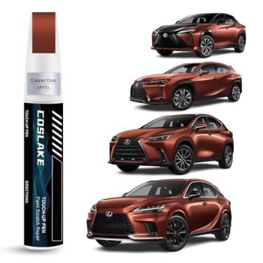 Imagem de COSLAKE Tinta de retoque de carro (crista de cobre (4Y5)) para Lexus, kit de reparo de arranhões de pintura de carro, solução rápida e fácil de reparar, caneta removedor de arranhões 2 em 1 com cor