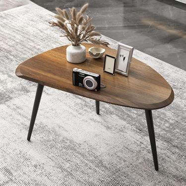 Imagem de Mesa de centro de meados do século, conjunto de mesa de centro aninhada, mesas de centro para sala de estar, Jazz preto/nogueira (várias especificações opcionais), nogueira - grande