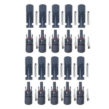 Imagem de Conector Mc4 Painel Energia Solar 30A Ip67 Kit 10 Pares - World Sun Li