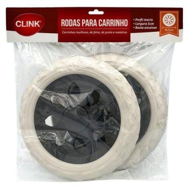 Imagem de Kit 2 Rodinhas para Carrinho de Feira Sacola 16Cm-Ref.CK1142 - Clink