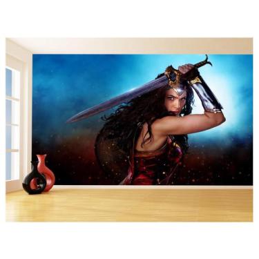 Imagem de Papel De Parede 3D Heroina Mulher Maravilha 3,5M Nhma311 - Você Decora