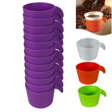 Imagem de Conjunto Copete 12 Porta Copos Descartável Cantinho Do Café Em Plástic