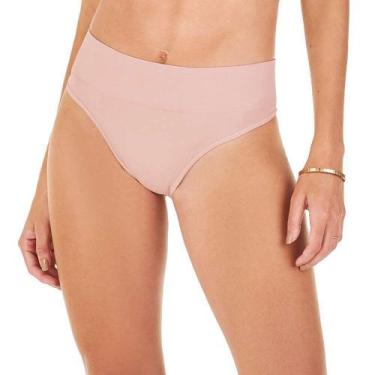 Imagem de Calcinha Tanga Cós Largo Microfibra Sem Costura Zee Rucci, Rosa, G