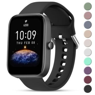 Imagem de Vanjua Pulseiras para Amazfit Bip 3 / Bip 3 Pro Band Women Men, Amazfit Bip U Pro / Bip / Bip Lite / Bip S Lite / Bip S lite / Bip U, pulseira de substituição de silicone macio de liberação rápida de 20 mm para Amazfit GTR mini / GTS 4 / GTS 4 Mini / GTS 3 / GTS 2 / GTS 2e / GTS 2 mini / GTS Smart W