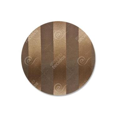 Imagem de Capa para Sousplat em Tecido Jacquard Marrom Antigo Listrado Tradicion
