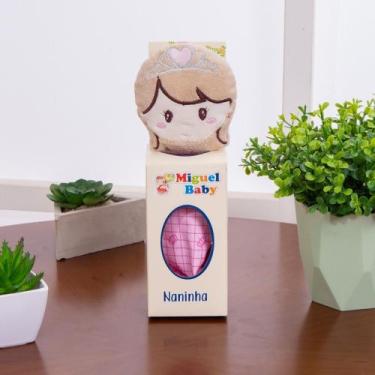 Imagem de Naninha de Bebê Realeza Pelúcia Anti Alérgica Algodão Com Prendedor de