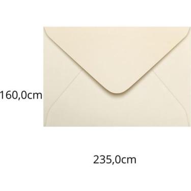 Imagem de Envelope para Convite Colorido 160X235MM Creme Marfim 80G - Pacote com