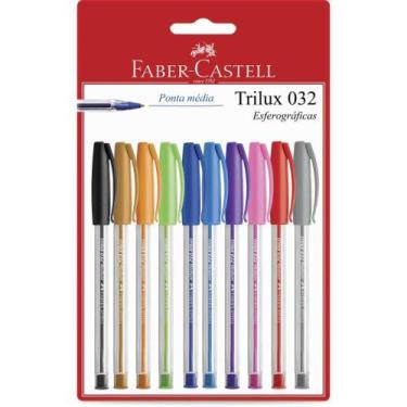 Imagem de Caneta Esferográfica Trilux Colors 1.0MM - 10 Cores - Faber Castell
