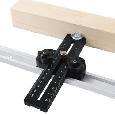 Imagem de Guia de Gabarito de Serra de Mesa para Corte de Tiras Estreitas Repetitivas, Guia de Corte de Tira Estreita Rápido e Seguro de Liga de Alumínio para Ranhuras T de 1/4 pol. X 3/4