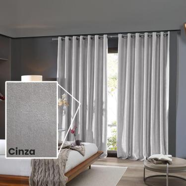 Imagem de Cortina Sala / Quarto Corta Luz 2,6 X 2,3 Bella Janela Cinza