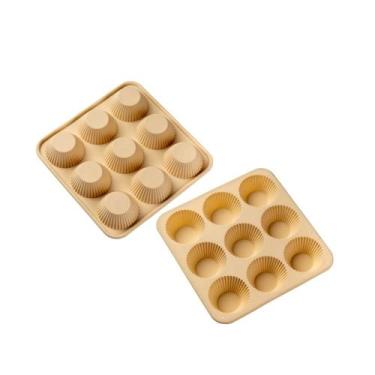 Imagem de Forma para bolinhos de Silicone 9 cavidades Bege claro - Cromus