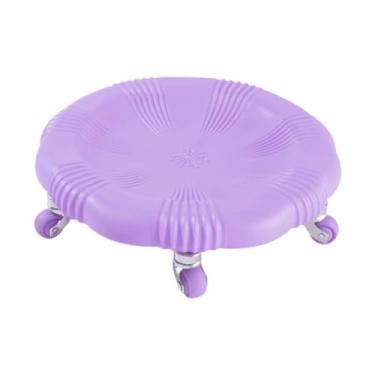 Imagem de oshhni Ab rolos de fitness rolo discos deslizantes portátil silencioso rodas exercício abdominal equipamentos fitness em casa para homens e mulheres, Roxo