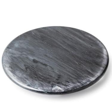 Imagem de JEmármore Lazy Susan Toca-discos 30,48 cm com rolamento de liga de alumínio, suave/silencioso/durável (preto) (qualidade premium)