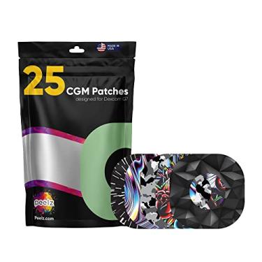 Imagem de Peelz Pacote De 25 Adesivos Adesivos Dexcom G7 - Adesivos De Sensor Cgm À Prova D'Água Feitos Nos Eua Para Mais De 14 Dias - Adesivos Para Diabetes De Pele Sensível Para Monitor De Glicose - Adesivos