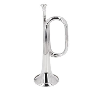 Imagem de C Chave Espanhol Corneta Prata Militar Trompete Bronze Cavalaria Trompete Instrumento de Sopro para Orquestra e Banda de Marcha