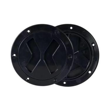 Imagem de kowaku Escotilha de inspeção de escotilha de barco, placa de, fácil instalação, profissional, à prova d'água, com tampa removível, escotilha de acesso, Preto, 4 Inch