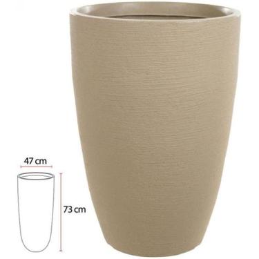 Imagem de Vaso Conico Veneza Areia 73cm - FLORESCER DECOR