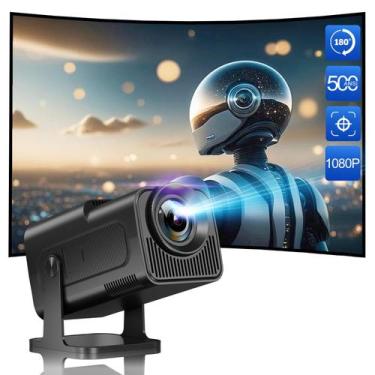 Imagem de Projetor Mini HIPPUS - Smart WiFi 1080P/4K com Bluetooth 5.2