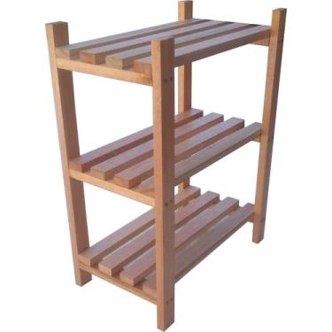 Imagem de Estante Modular 3 Prateleiras Madeira Maciça 65x50x29 cm Pintada NeonX