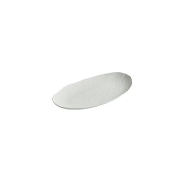Imagem de Prato de peixe de cerâmica cozido no vapor, prato de salada oval branco - prato de peixe de 25,4 cm