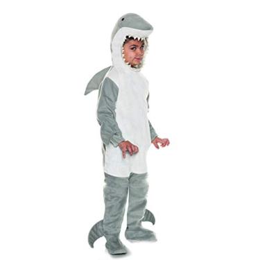 Imagem de Underwraps Macacão de pelúcia de tubarão para bebês, cinza, médio