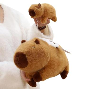 Imagem de Capybara Backed Animal, Capybara Stujy,Boneca de Capybara com bebê | Brinquedos macios sensoriais, huggable calmante caseiro abafado, travesseiro para dormir para adultos