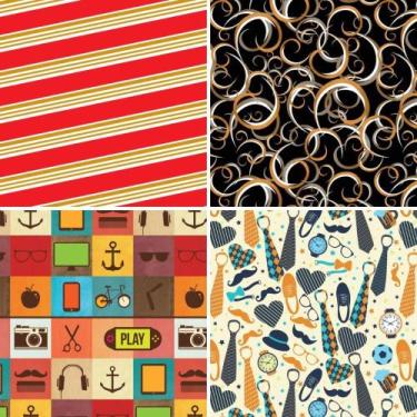 Imagem de Papel de Presente 50X60CM Couchê Fantasia Masculino II - 4 Modelos (so