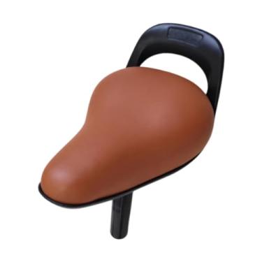 Imagem de Deevoka Sela de bicicleta para crianças Bicycle Saddle Shock Absortion Substituição PU Couro Reparo Peças de Bicicleta Infantil Seat Almofada, Marrom