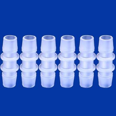 Imagem de JoyTube 6 peças de mangueira de 5/20.3 cm conectores de tubo de farpa adaptador de emenda de junta de plástico Union Boat Water Air Aquarium O2 Combustível