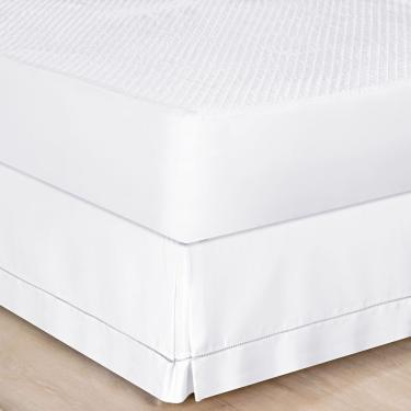 Imagem de Saia Cama Casal Queen Box Branca