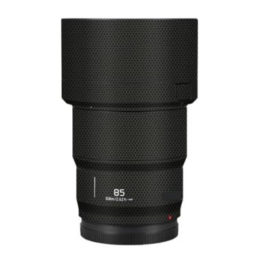 Imagem de Adesivo de câmera antiarranhões com tampa de lente 85 1.8 Película protetora decalque protetor corporal para Panasonic Lumix S 85 mm F1.8 S (preto matriz)