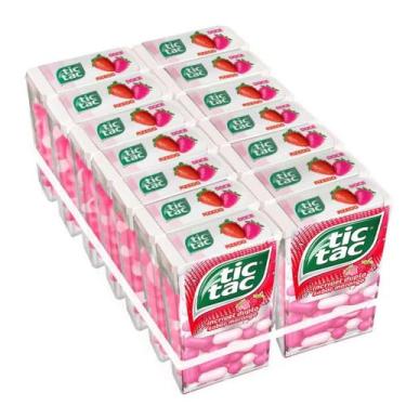 Imagem de Pastilha Tic Tac Morango c/14 unid. - Ferrero - Ferrero Rocher