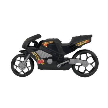 Imagem de Super Moto 360 Preta Esportiva Brinquedo Infantil 39Cm