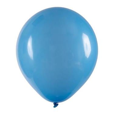Imagem de Balão de Festa Redondo Profissional Látex Liso - Azul Celeste - Art-La