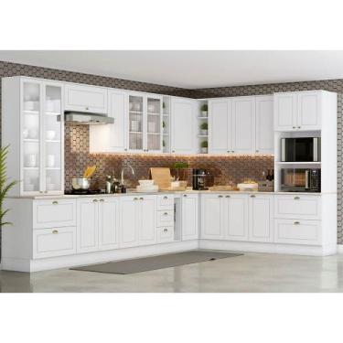 Imagem de Cozinha Modulada de Canto 13 peças 20 Portas 7 Gavetas Americana Henn 