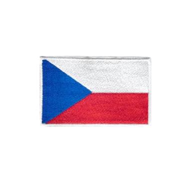 Imagem de Ruoming Ruoming 1 peça bandeira nacional 2 adesivos de ferro, 8 x 5 cm, adesivos bordados para roupas, bolsas (República Tcheca)