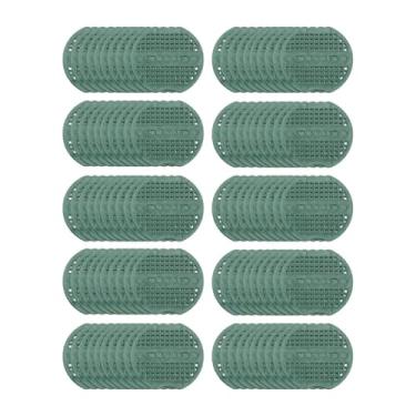 Imagem de Gralara Grampos de jardim, arruelas, almofadas de fixação, estacas de jardim, grampos de paisagismo, juntas para cercas de casa, grama, lonas, tendas, Verde 100pcs