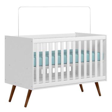 Imagem de Berço Americano 3820 Retrô Branco Acetinado - Qmovi