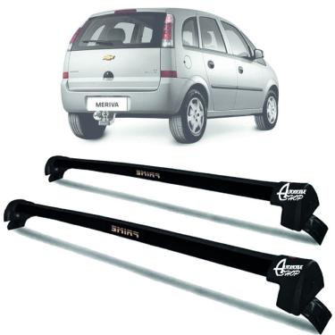 Imagem de Rack Teto Aluminio Prime GM Meriva 02 até 2012 Preto PR127