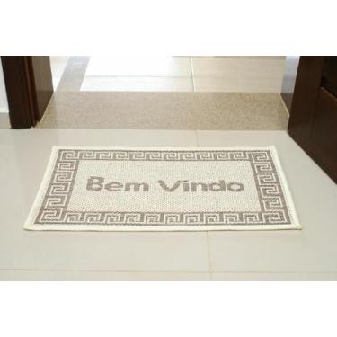 Imagem de Mini Capacho Sisal Look Bem Vindo 006 Arena 040x060 cm - RAYZA Tapetes