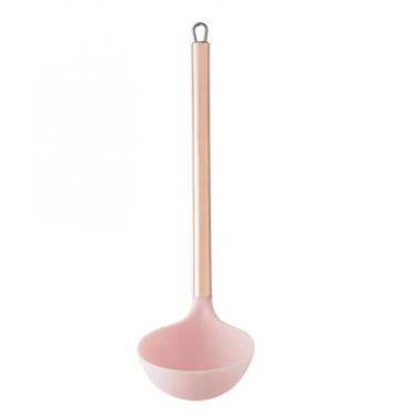 Imagem de Concha de Nylon com Cabo de Aço Inox Rose 30 cm - Lyor
