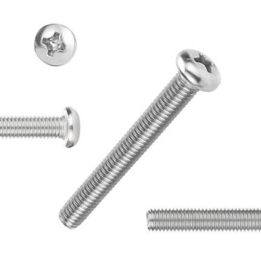 Imagem de Parafusos de máquina QISHENG em aço inoxidável 304 10 -24x6,35 cm 50 u