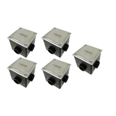 Imagem de 5 Caixa De Passagem Com Tampa Inox Sodramar