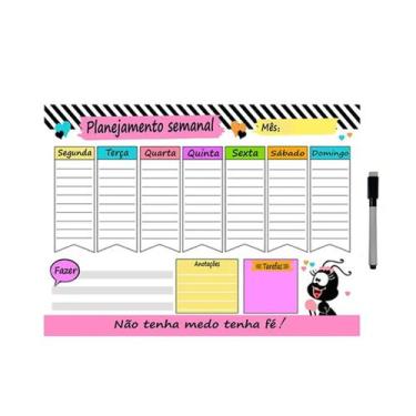 Imagem de Planejador Semanal e Agenda Tenha fé 29X40Cm Metal - Onze22