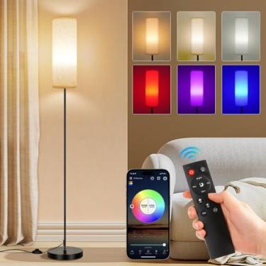 Imagem de FRIDEKO HOME Luminárias De Chão Frideko Para Sala De Estar, Regulável Em 3 Cores, Luminária De Chão Moderna Com Controle Remoto, Luminárias Altas De Pé Para Sala De Estar, Quarto, Canto De Escritóri