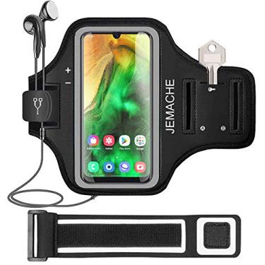 Imagem de Braçadeira para Galaxy A56, A55, A54, resistente à água, academia, corrida, exercícios, braço, para Samsung Galaxy A52, A53, A54, A55, A56 (preto)